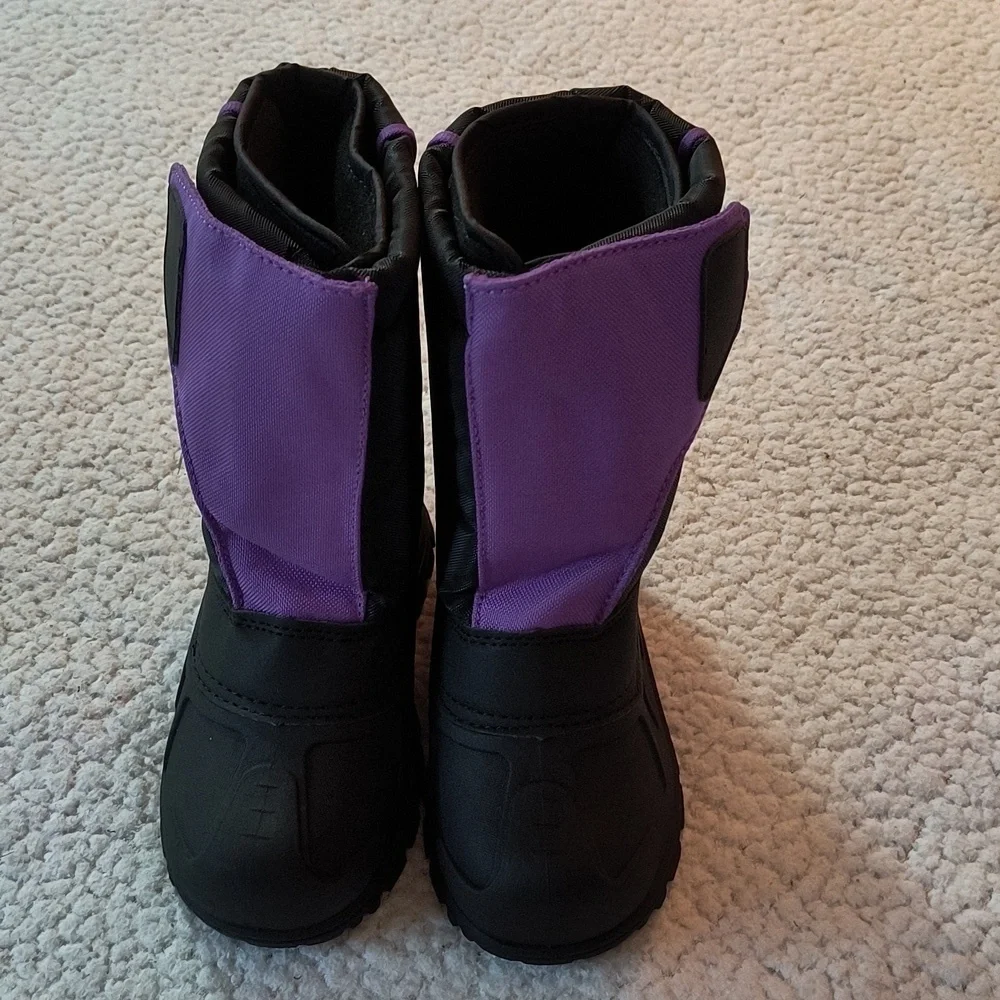 NWT Child's Purple/Black Itasca Snow Cat Winter Boots Size 12